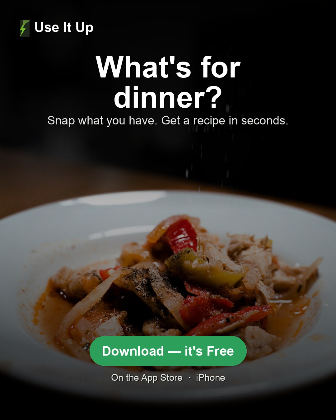 Get a recipe in seconds